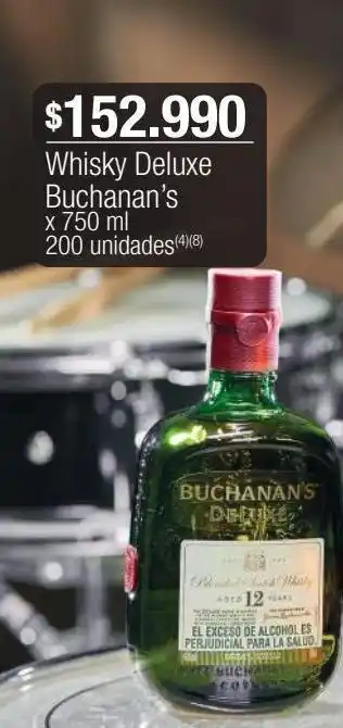 Jumbo Whisky deluxe buchanan’s x 750 ml oferta