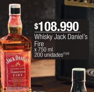 Jumbo Whisky jack daniel’s fire x 750 ml oferta