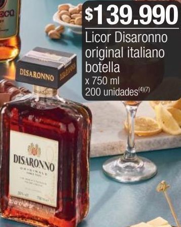 Jumbo Licor disaronno original italiano botella x 750 ml oferta