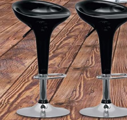 Jumbo Set x 2 sillas bar braida color: negro 43 x 42 x 67 cm oferta