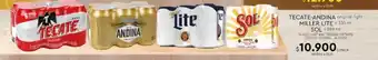 Colsubsidio Tecate-Andina original Light / Miller Lite x 330 ml / Sol x 269 ml oferta