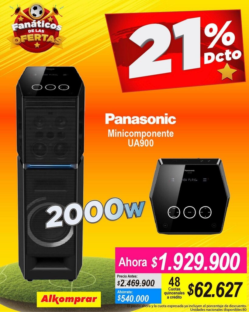 Alkomprar Panasonic Minicomponente UA900 oferta