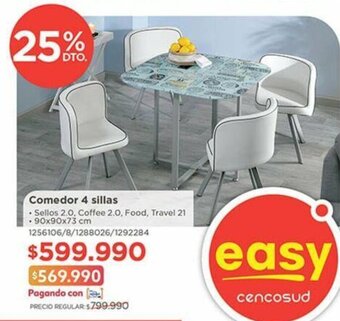 Easy Comedor 4 Sillas oferta