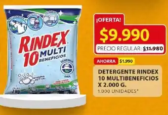 Ara Rindex Detergente 10 Multibeneficios x 2000 g oferta