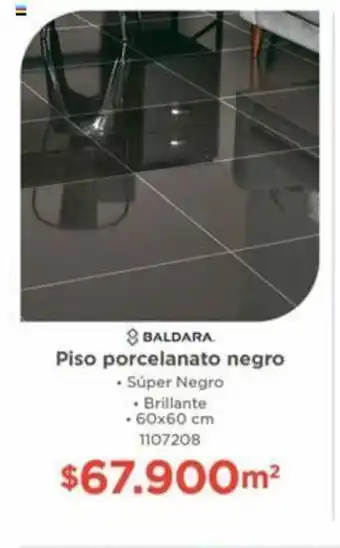 Easy Baldara Piso porcelanato negro oferta