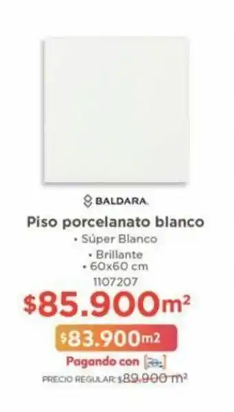 Easy Baldara Piso porcelanato blanco oferta