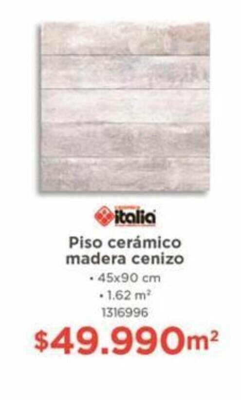 Easy Italia Piso ceramico madera cenizo oferta