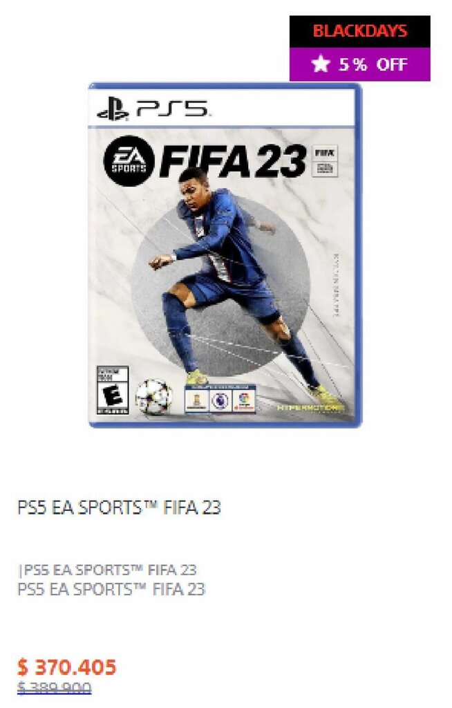 Sony Sony PS5 EA Sports™ Fifa 23 oferta