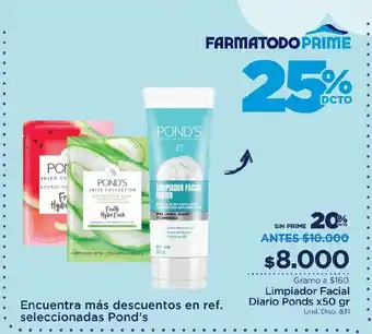 FarmaTodo Ponds Limpiador Facial Diario x 50gr oferta