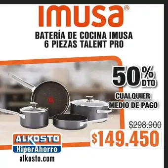 Alkosto Imusa Bateria de Cocina Imusa 6 Piezas Talent Pro oferta