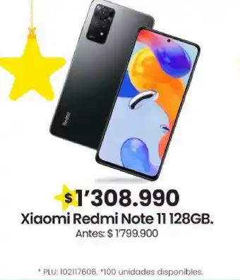 Éxito Xiaomi Redmi Note 11 128GB oferta