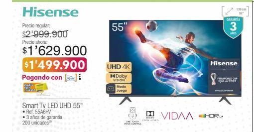Jumbo Smart tv led uhd 55" oferta