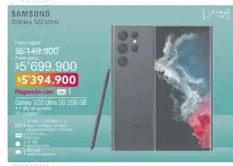 Jumbo Galaxy s22 ultra 5g 256 gb oferta