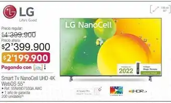 Jumbo Smart tv nanocell uhd 4k webos 55" oferta