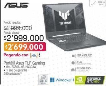 Jumbo Portátil asus tuf gaming oferta