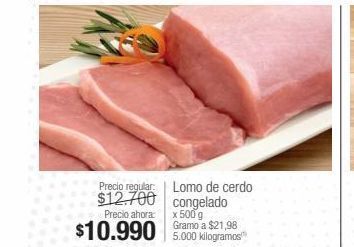 Jumbo Lomo de cerdo congelado oferta