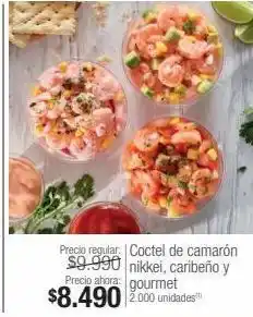 Jumbo Coctel de camarón nikkei, caribeño y oferta