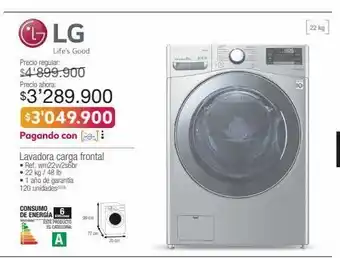 Jumbo Lavadora carga frotal lg oferta