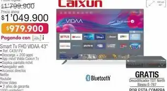 Jumbo Smart tv fhd vidaa 43" oferta