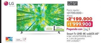 Metro Smart tv lg 60" oferta
