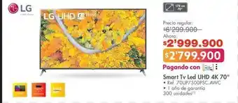 Metro Smart tv led lg 70" oferta