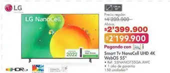Metro Smart tv lg 55" oferta