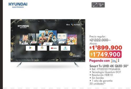 Metro Smart tv hyundai 50" oferta