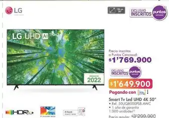 Metro Smart tv lg 50" oferta