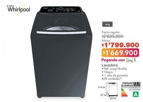 Metro Lavadora whirlpool oferta