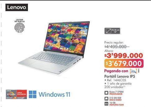 Metro Computador portátil lenovo oferta