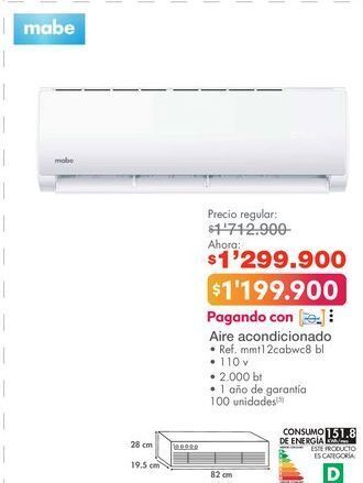 Metro Aire acondicionado mabe oferta