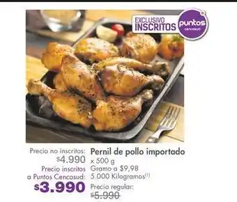 Metro Pernil de pollo importado oferta
