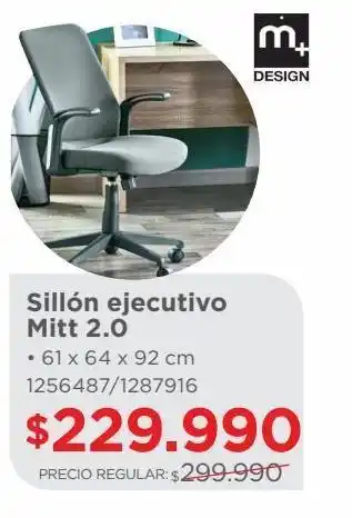 Easy Sillón ejecutivo mitt 2.0 • 61 x 64 x 92 cm oferta