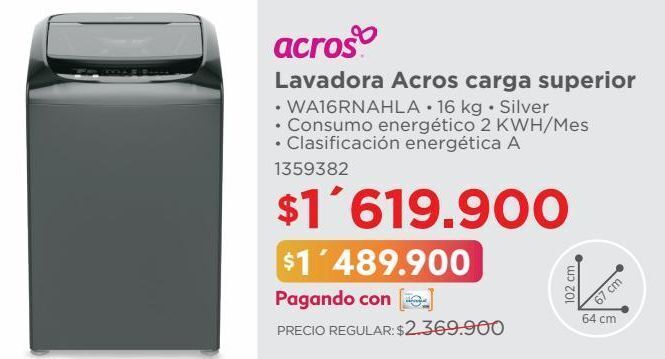 Easy Lavadora acros carga superior • wa16rnahla • 16 k oferta