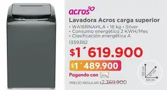 Easy Lavadora acros carga superior • wa16rnahla • 16 k oferta