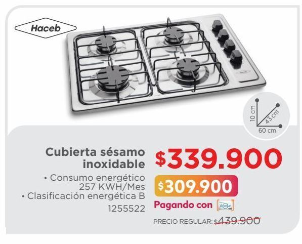 Easy Cubierta sésamo inoxidable oferta