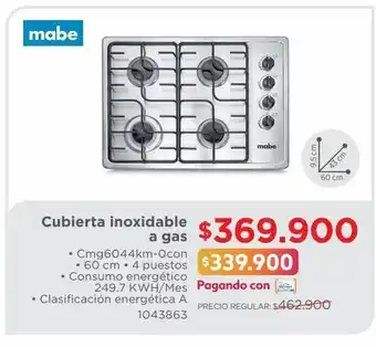 Easy Cubierta inoxidable a gas • cmg6044km-0con oferta