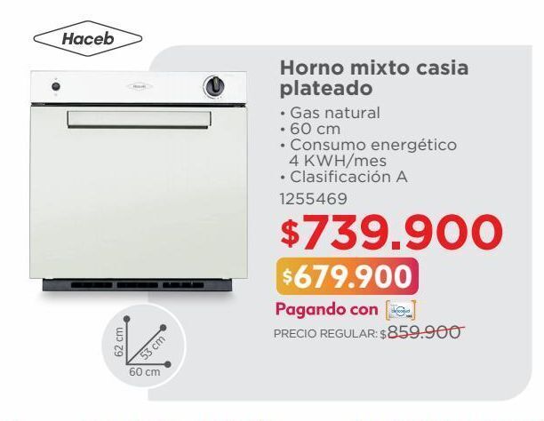 Easy Horno mixto casia plateado oferta