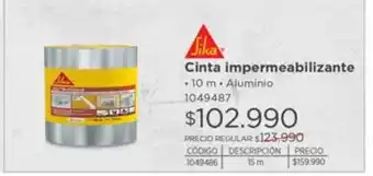 Easy Sika Cinta impermeabilizante oferta