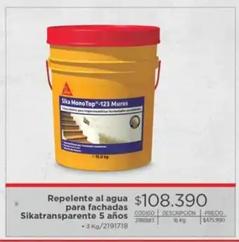 Easy Repelente al agua para fachadas Sikatransparente 5 años oferta