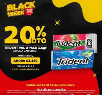 Oxxo Trident Value pack 3.6gr oferta