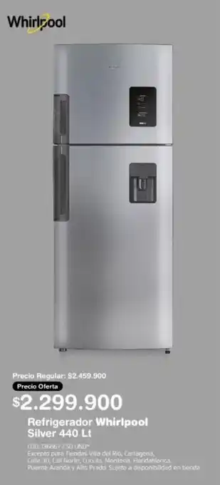 Makro Refrigerador Whirlpool Silver 440lt oferta