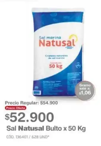 Makro Sal Natusal Bulto x 50kg oferta