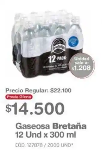 Makro Gaseosa Bretaña 12 und x 300ml oferta