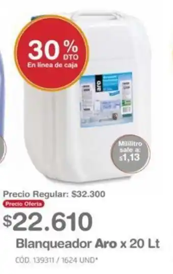 Makro Blanqueador Aro x 20lt oferta