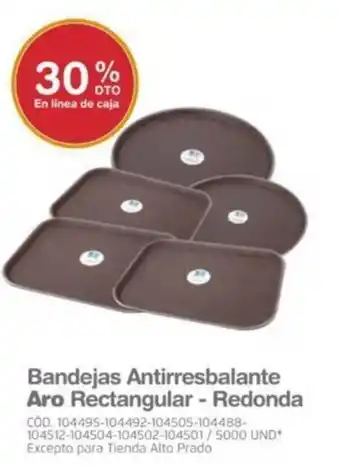 Makro Bandejas Antirresbalante Aro Rectangular - Redonda oferta