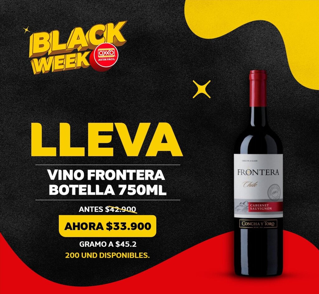 Oxxo Vino Frontera Botella 750ml oferta