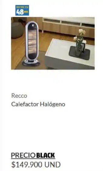 Recco Calefactor Halógeno