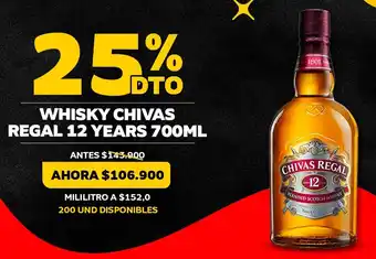 Oxxo Whisky Chivas Regal 12 Years 700ml oferta