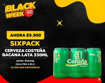 Oxxo Cerveza Costeña Bacana Lata 330ml oferta